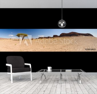 Picture of Panorama of a tree and mountains Sahara Morocco